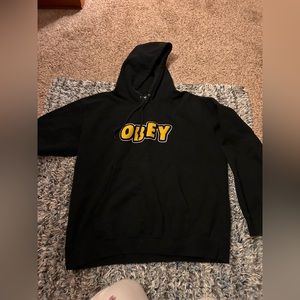 Men’s obey embroidered logo hoodie great used condition